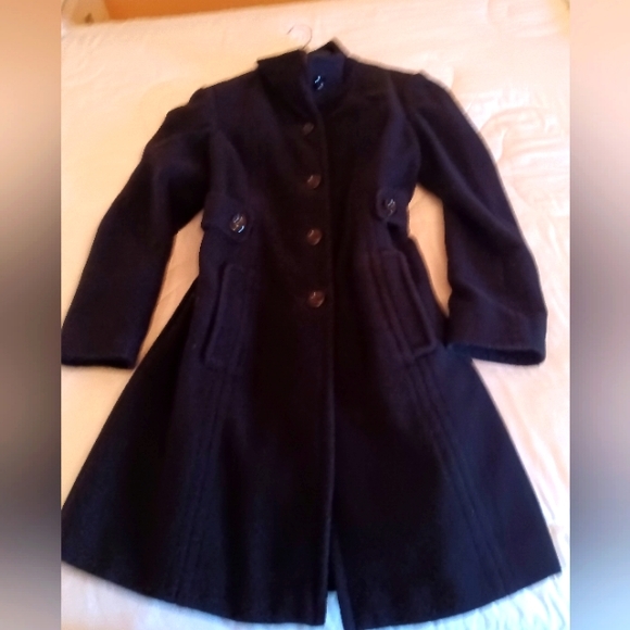 Black Wool Overcoat - Picture 3 of 12